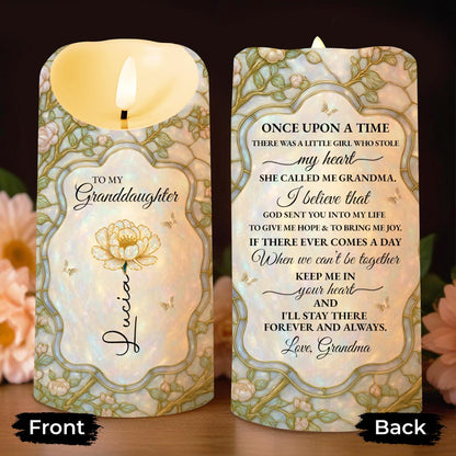 Once Upon A Time Keepsake Candle With Flowers