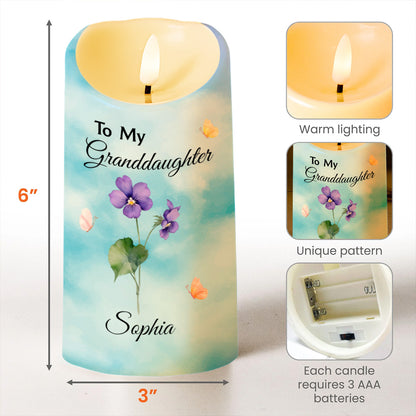 Para mi nieta: Sé valiente, ten coraje y ama la vida - Vela LED personalizada - GDT380_LECA