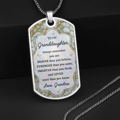 Beautiful Floral Design on Personalized Tag