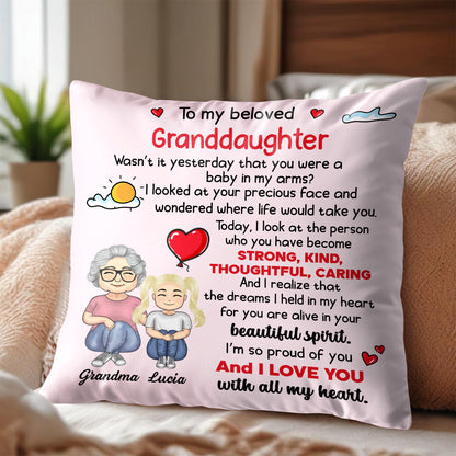 To My Beloved Granddaughter, Sun, Clouds, Hearts