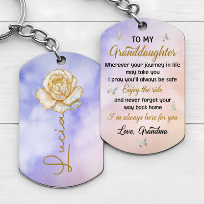 To My Granddaughter, Enjoy The Ride, Rose And Butterfly