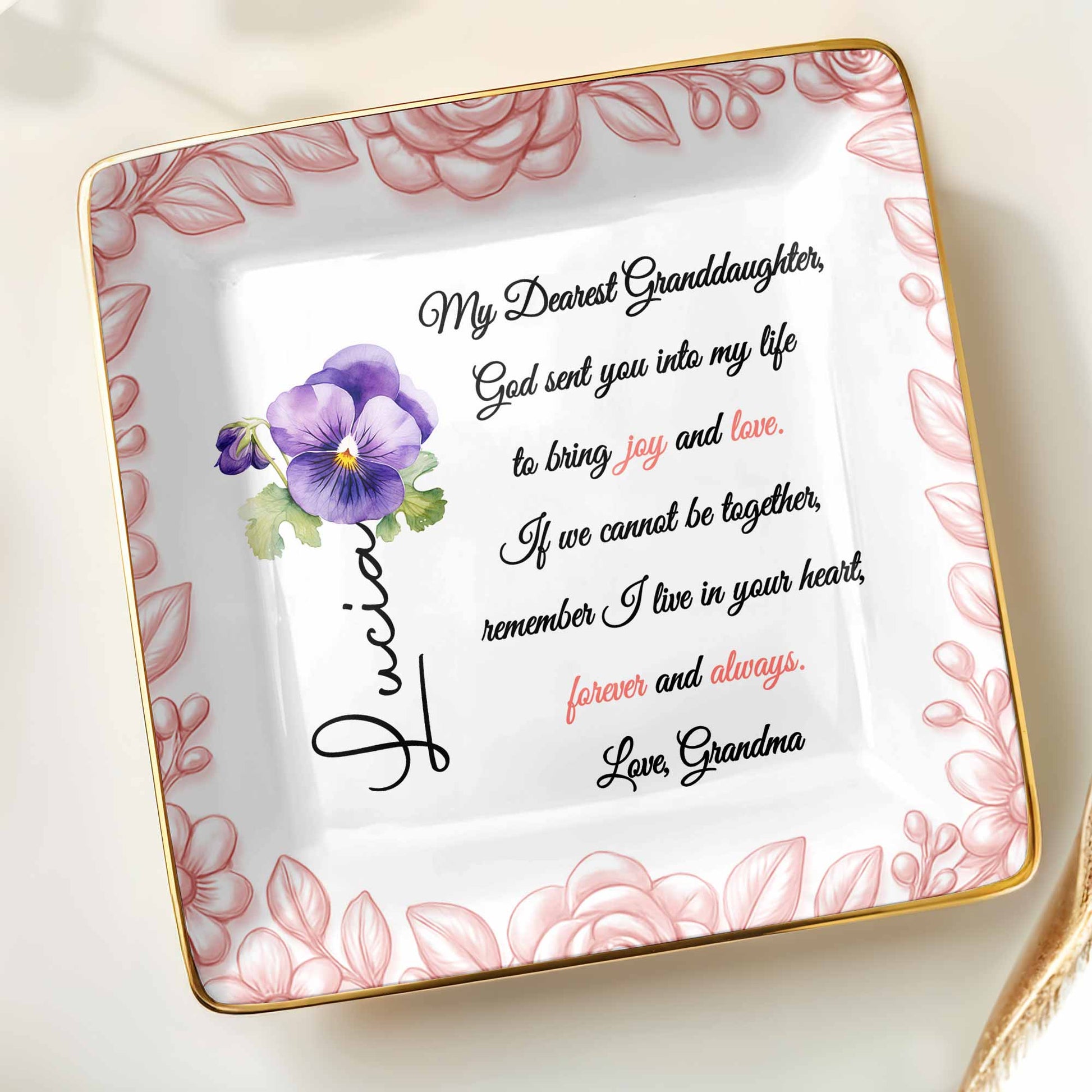 My Dearest Granddaughter, Flowers and Love Message