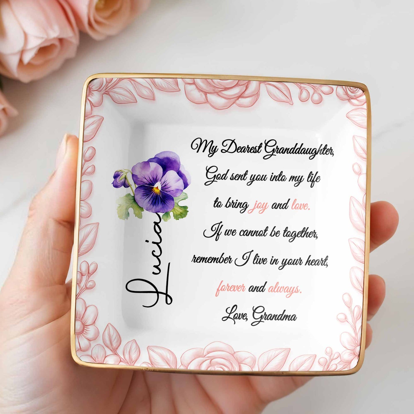 My Dearest Granddaughter, Flowers and Love Message