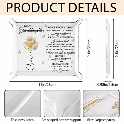 To My Granddaughter, Love Grandma, Flowers And Butterflies