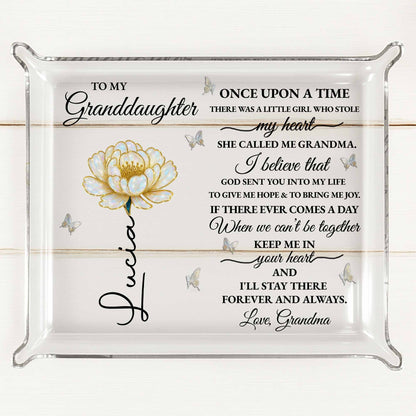 To My Granddaughter, Love Grandma, Flowers And Butterflies