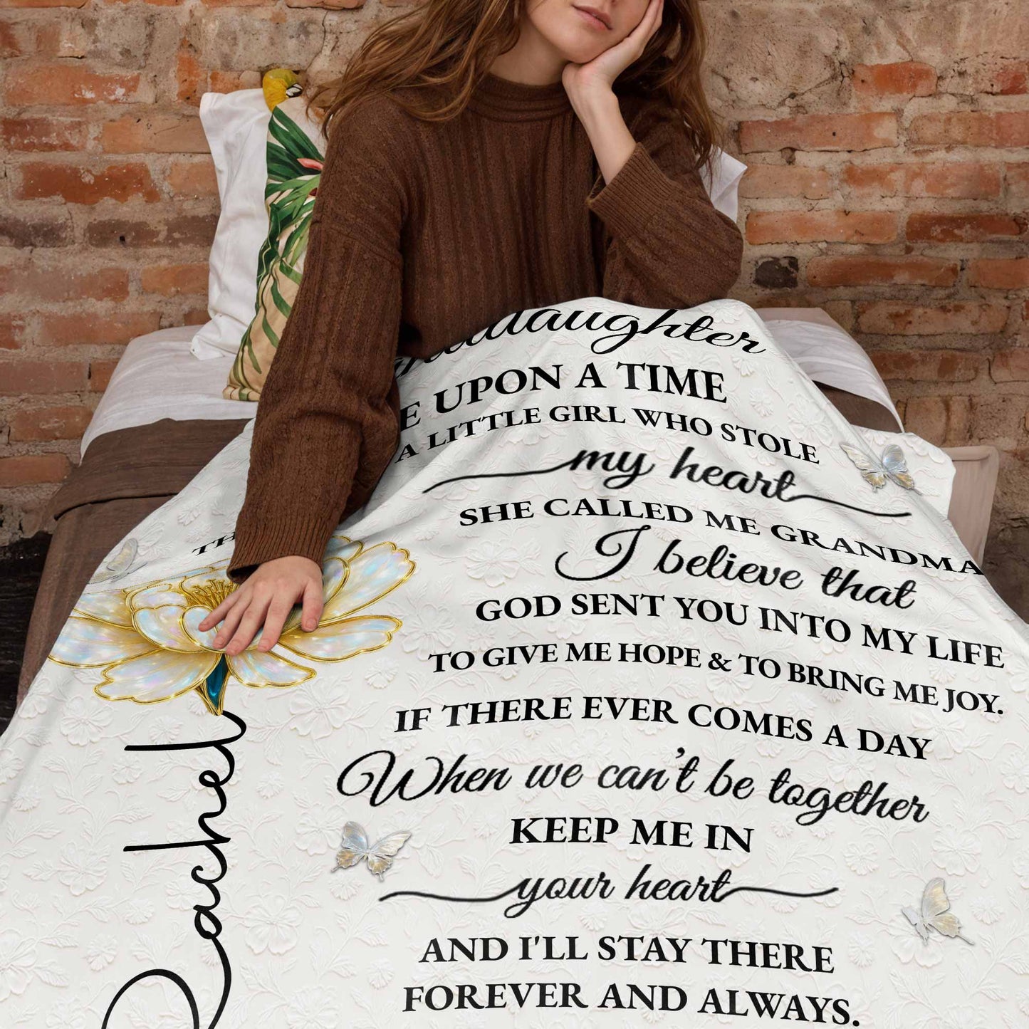 To My Granddaughter, Once Upon A Time, Rose And Butterflies