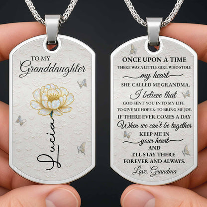 To My Granddaughter Love You Forever Flower Necklace