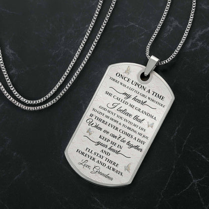 To My Granddaughter Love You Forever Flower Necklace