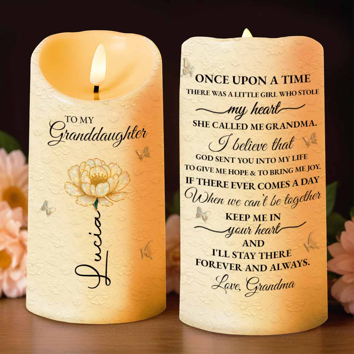 To My Granddaughter, Once Upon A Time, Flower And Butterfly