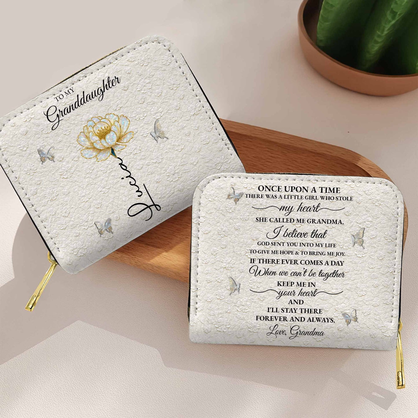 Once Upon A Time, Love Grandma, Flowers And Butterflies