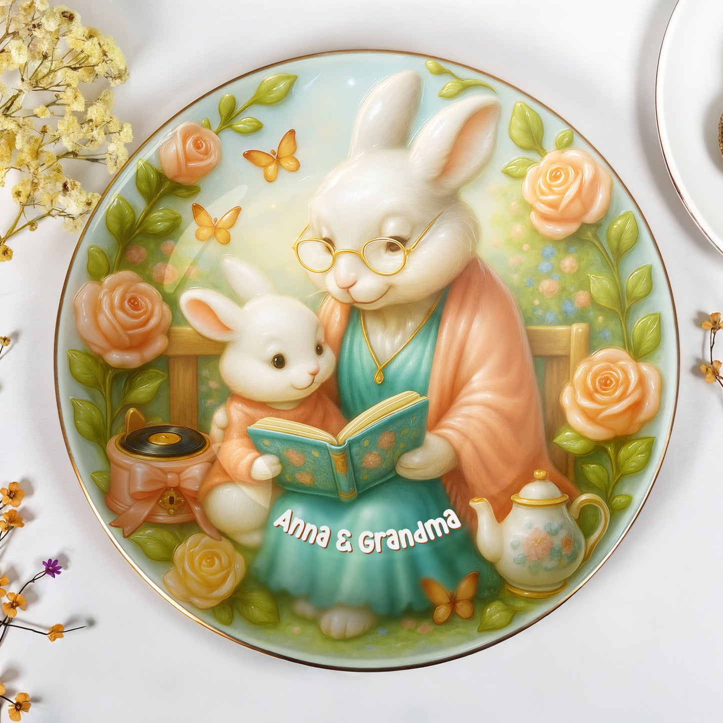 A Sweet Moment Between Grandma And Grandchild Reading