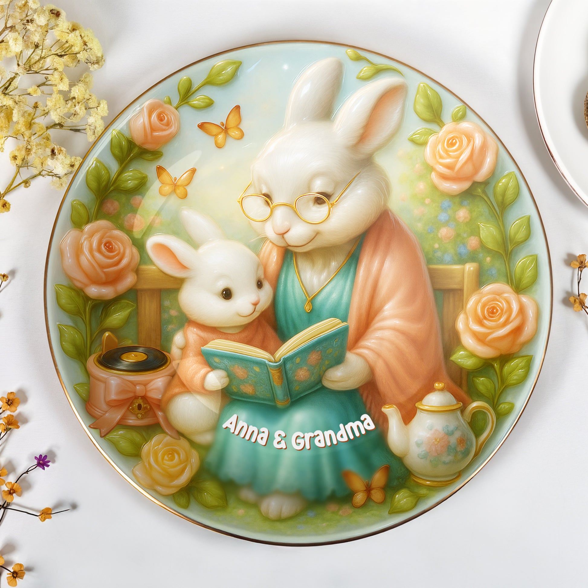 A Sweet Moment Between Grandma And Grandchild Reading