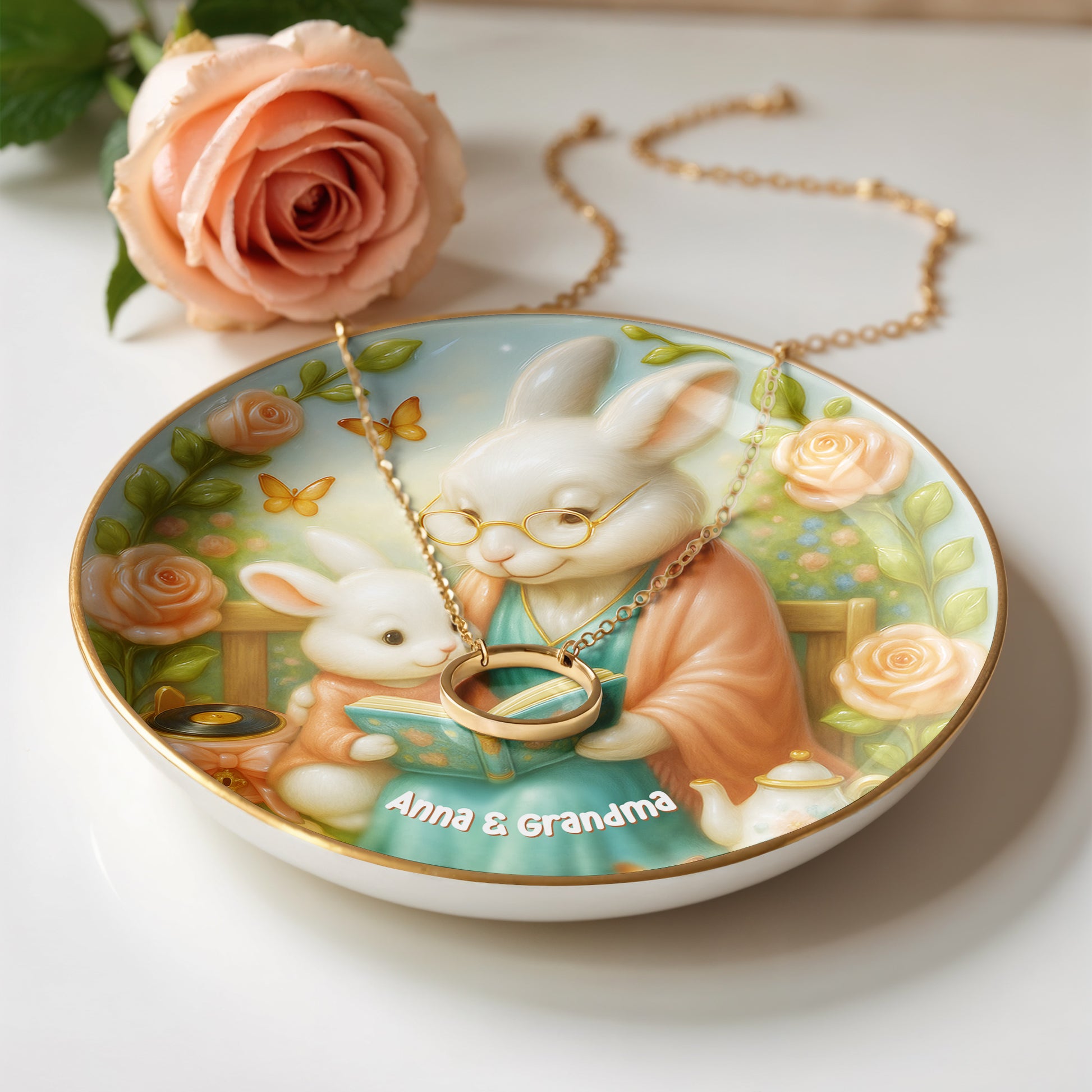 A Sweet Moment Between Grandma And Grandchild Reading