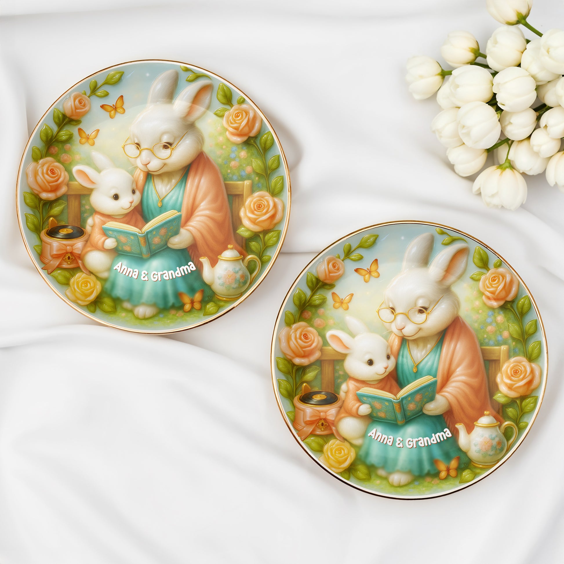 A Sweet Moment Between Grandma And Grandchild Reading