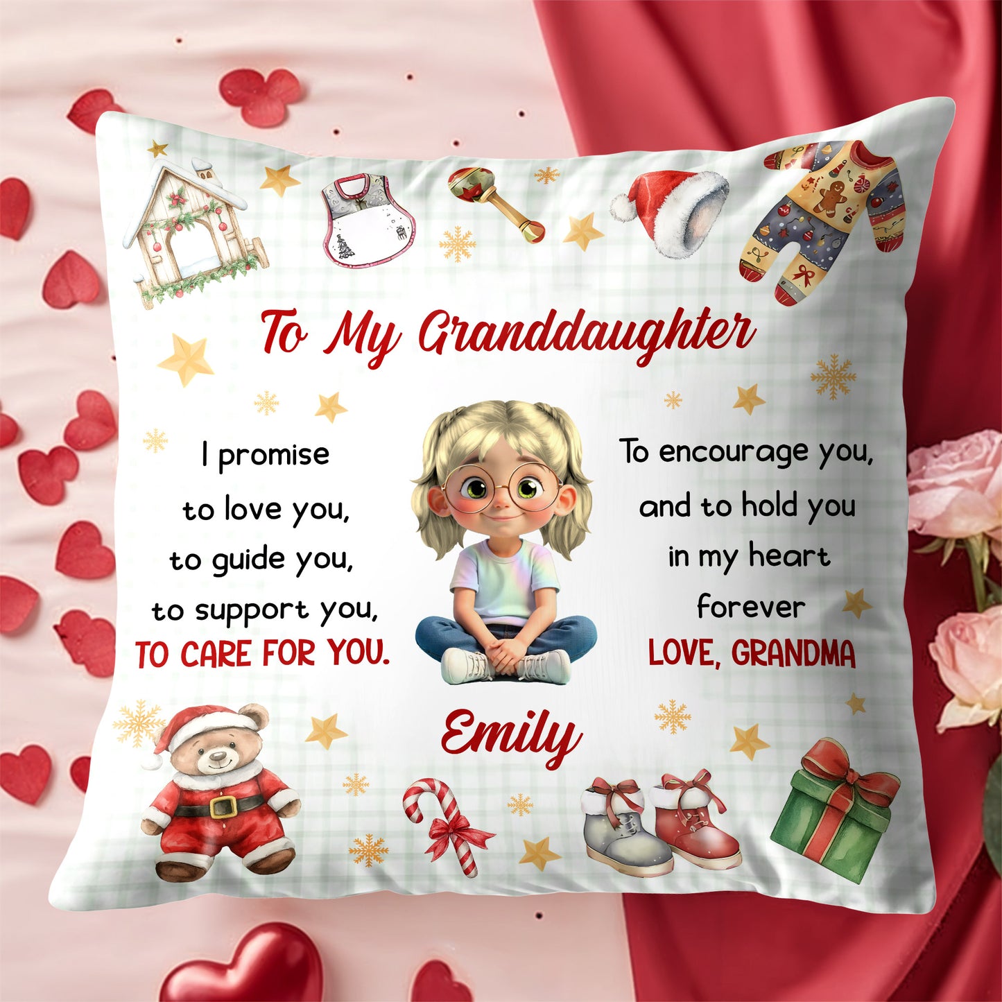 To My Granddaughter Love Promise Pillow