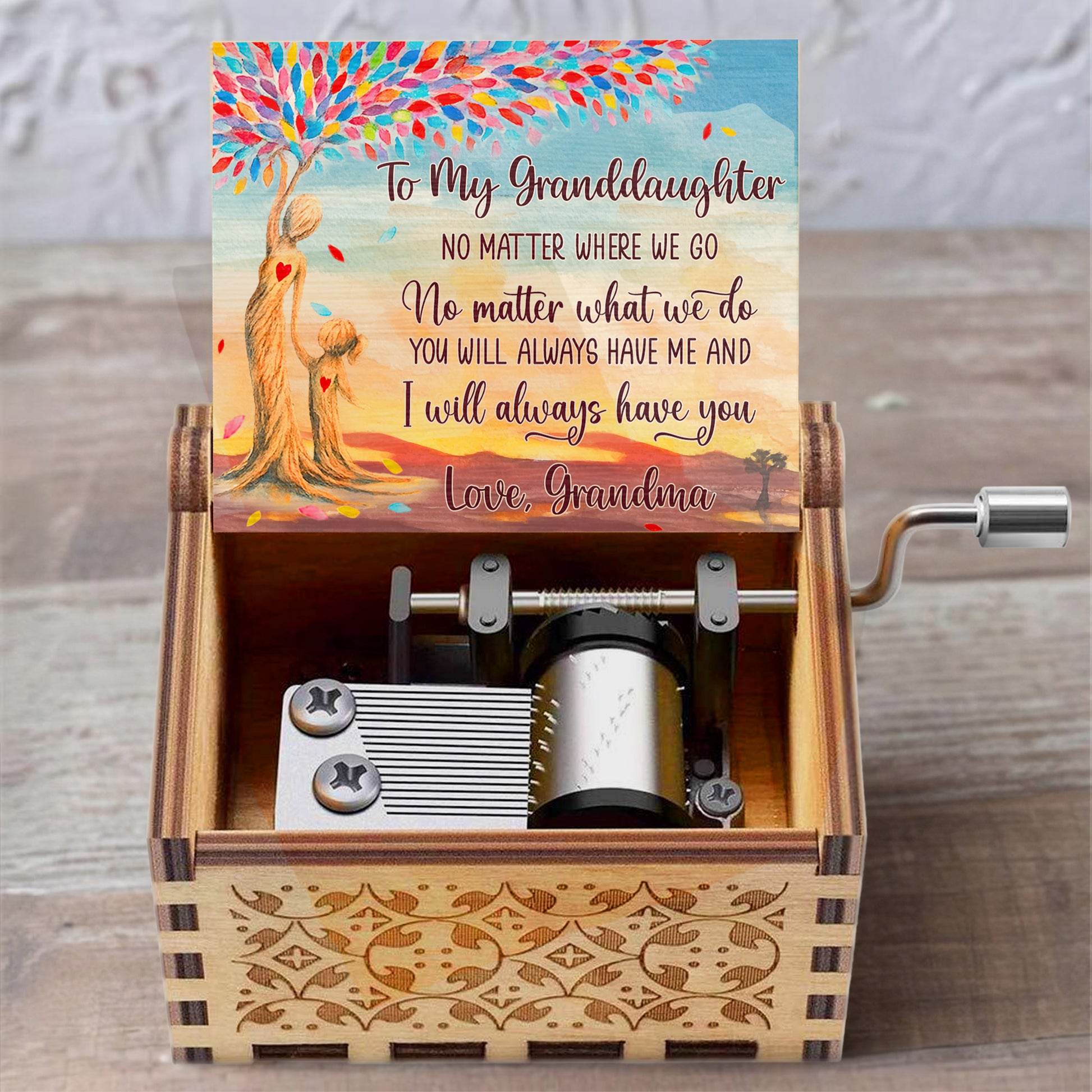 To My Granddaughter, Tree and Heart Design