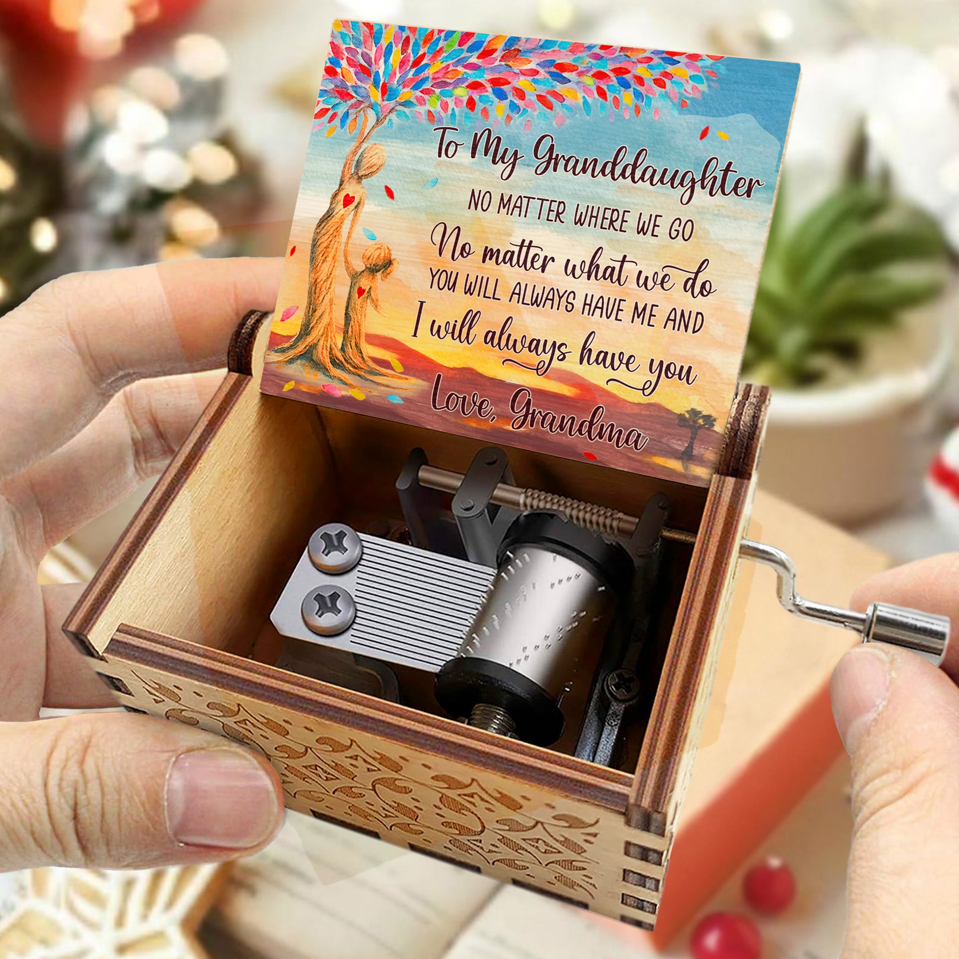 To My Granddaughter, Tree and Heart Design