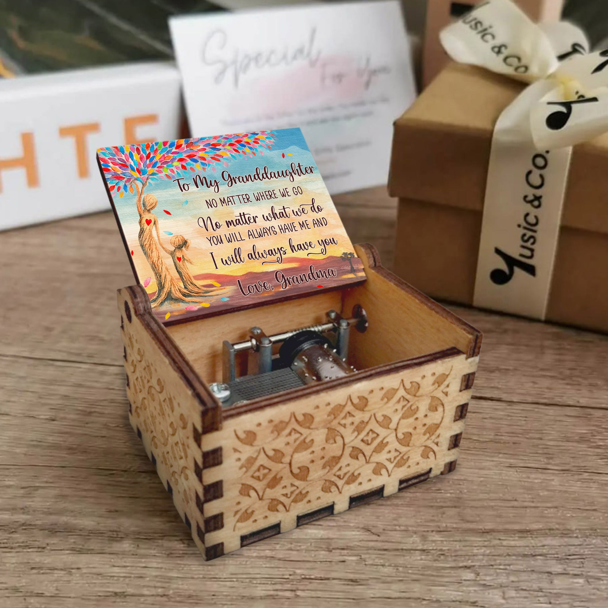 To My Granddaughter, Tree and Heart Design