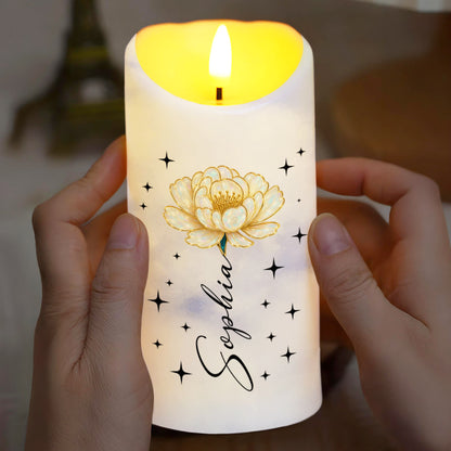 To My Granddaughter, I Love You, Flower And Stars Design