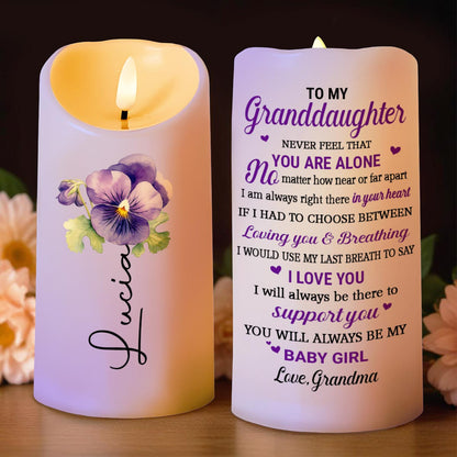 To My Granddaughter, Never Feel You Are Alone, Pansy Flower