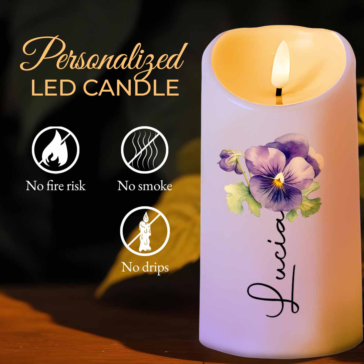 To My Granddaughter, Never Feel You Are Alone, Pansy Flower