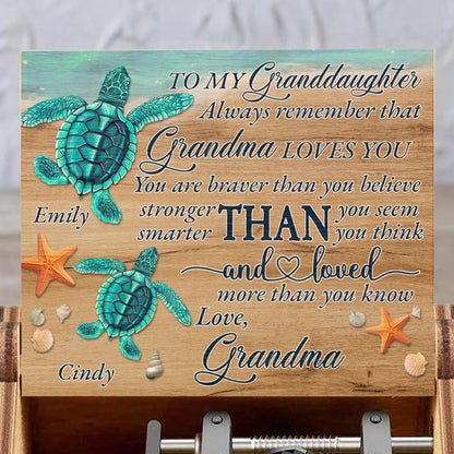To My Granddaughter, Love From Grandma, Turtle Design