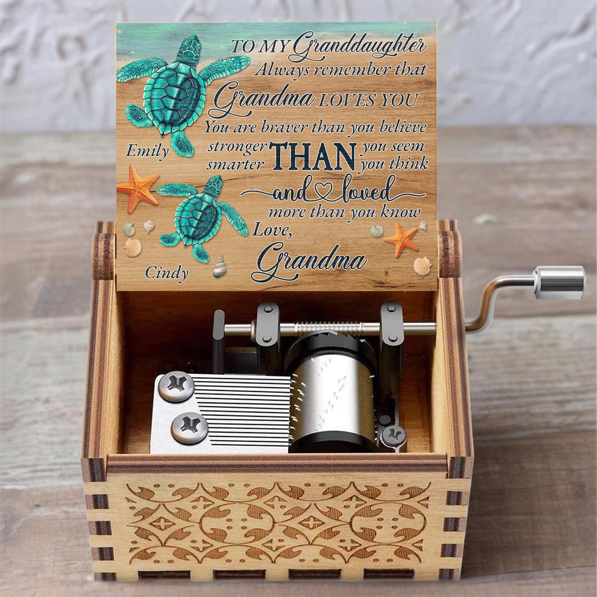 To My Granddaughter, Love From Grandma, Turtle Design