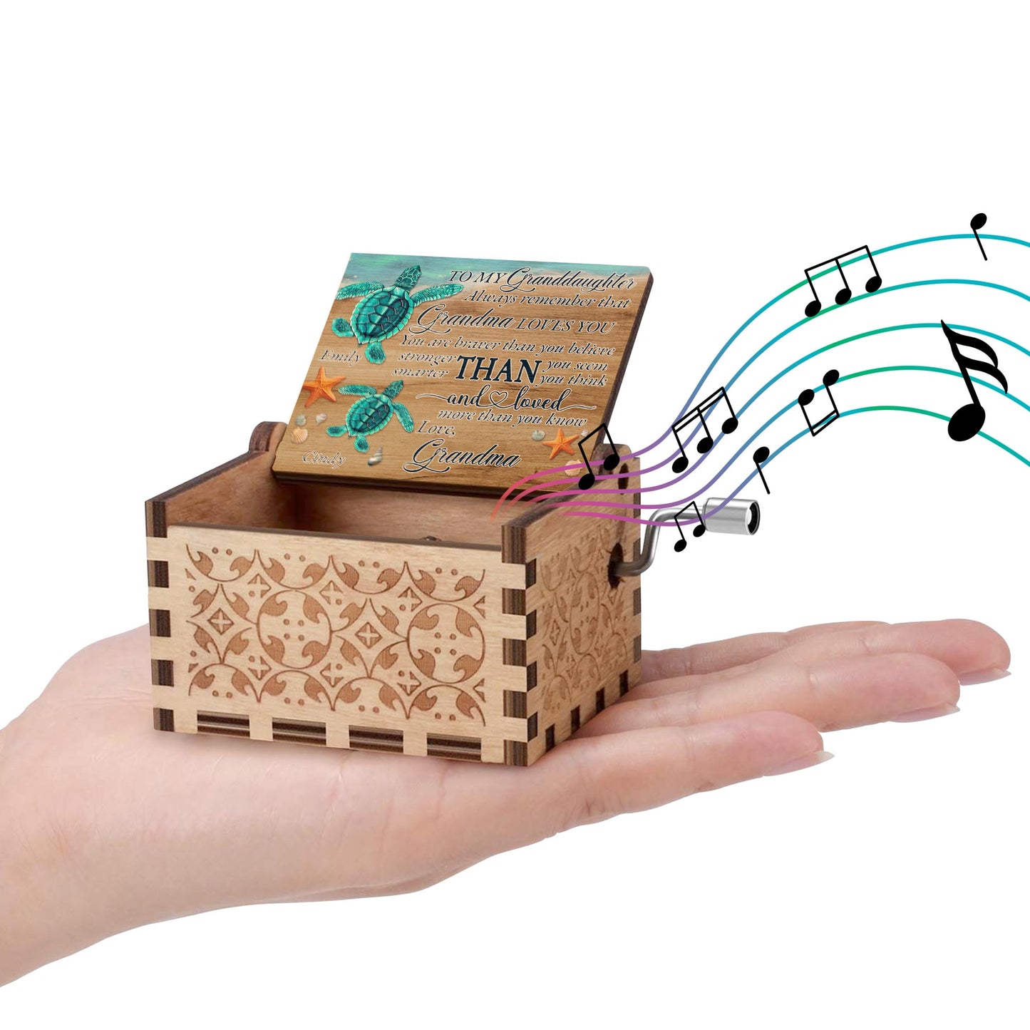 To My Granddaughter, Love From Grandma, Turtle Design