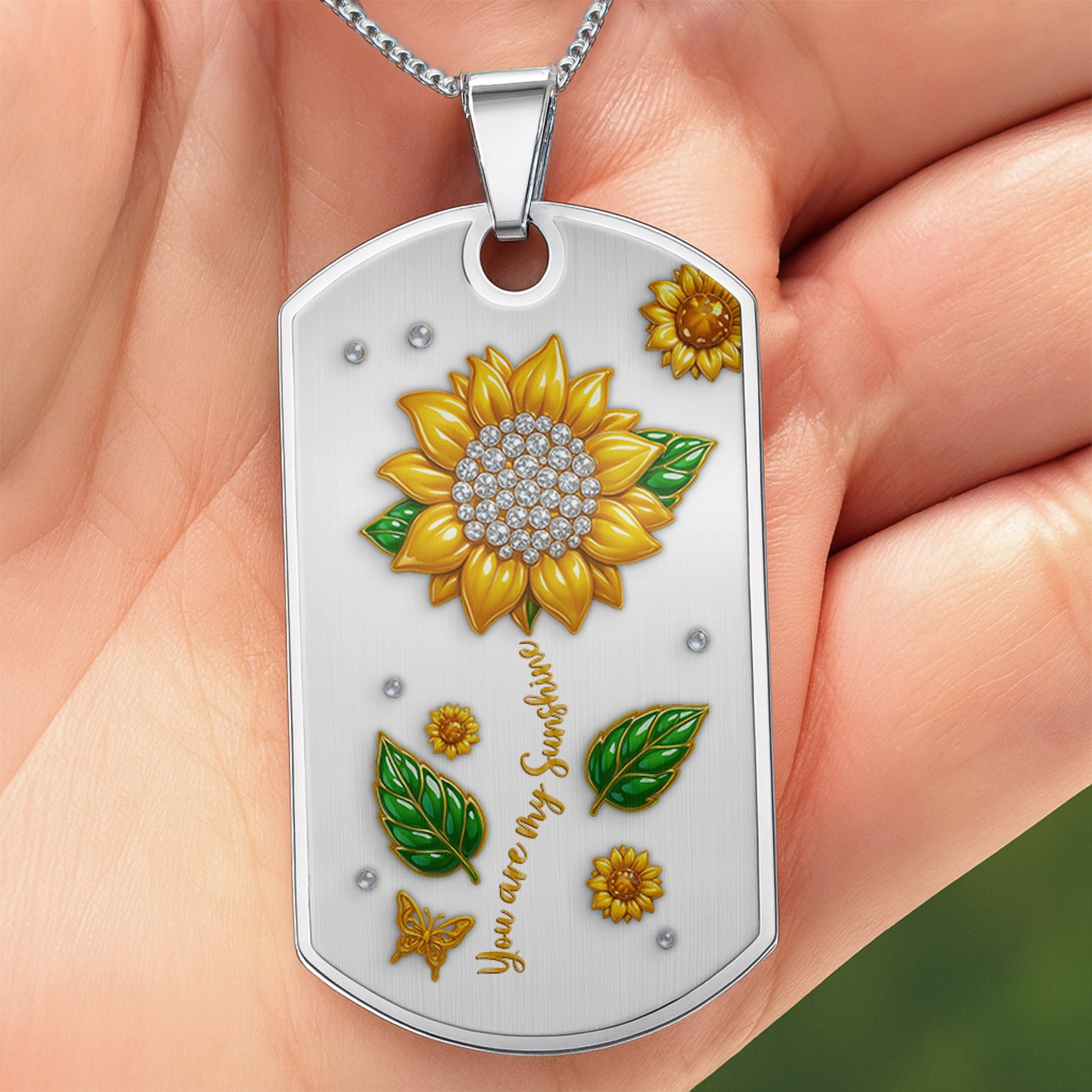 You Are My Sunshine With Sunflower And Butterfly Design