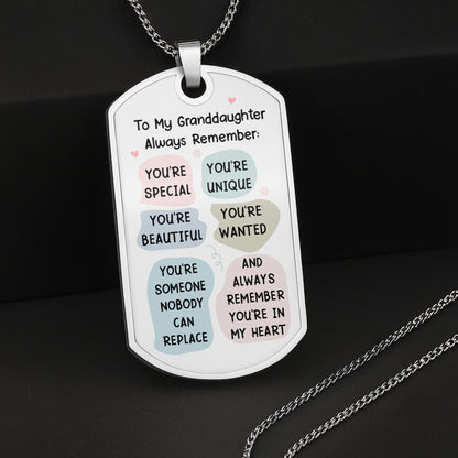 Customizable Name & Image Necklace Featuring Cute Childlike Character
