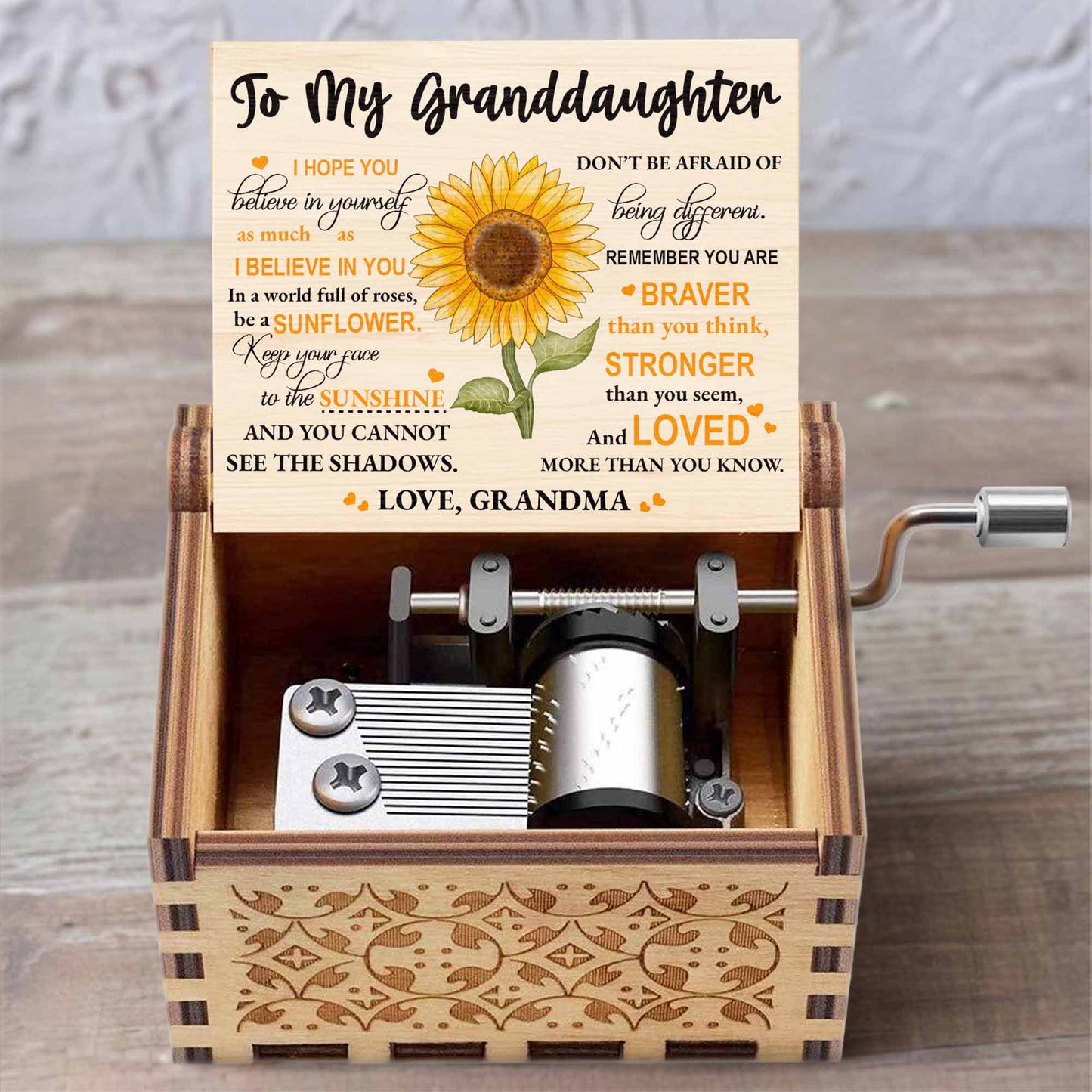 To My Granddaughter Be A Sunflower