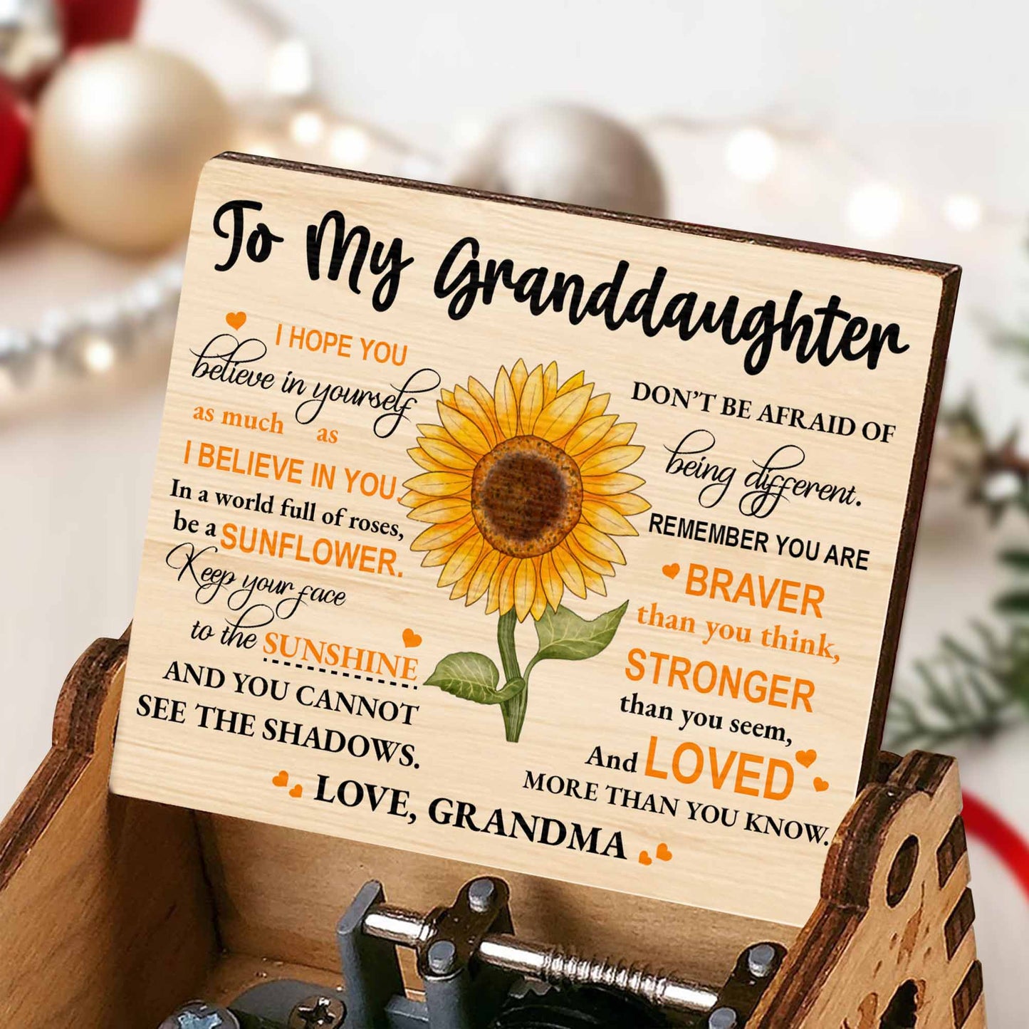 To My Granddaughter Be A Sunflower