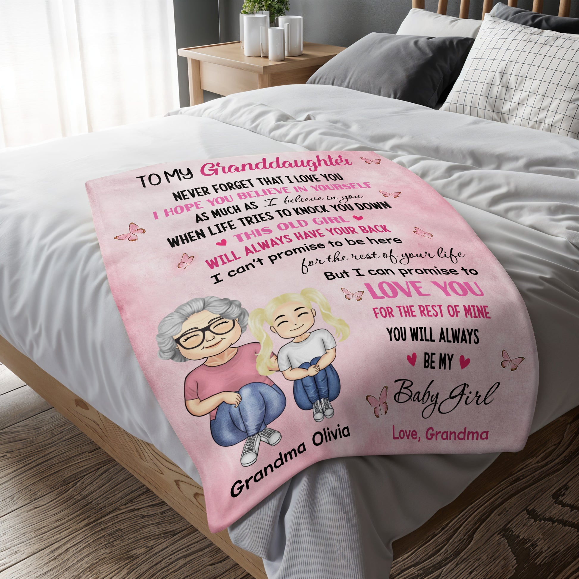 To My Granddaughter, Love Promise, Butterflies