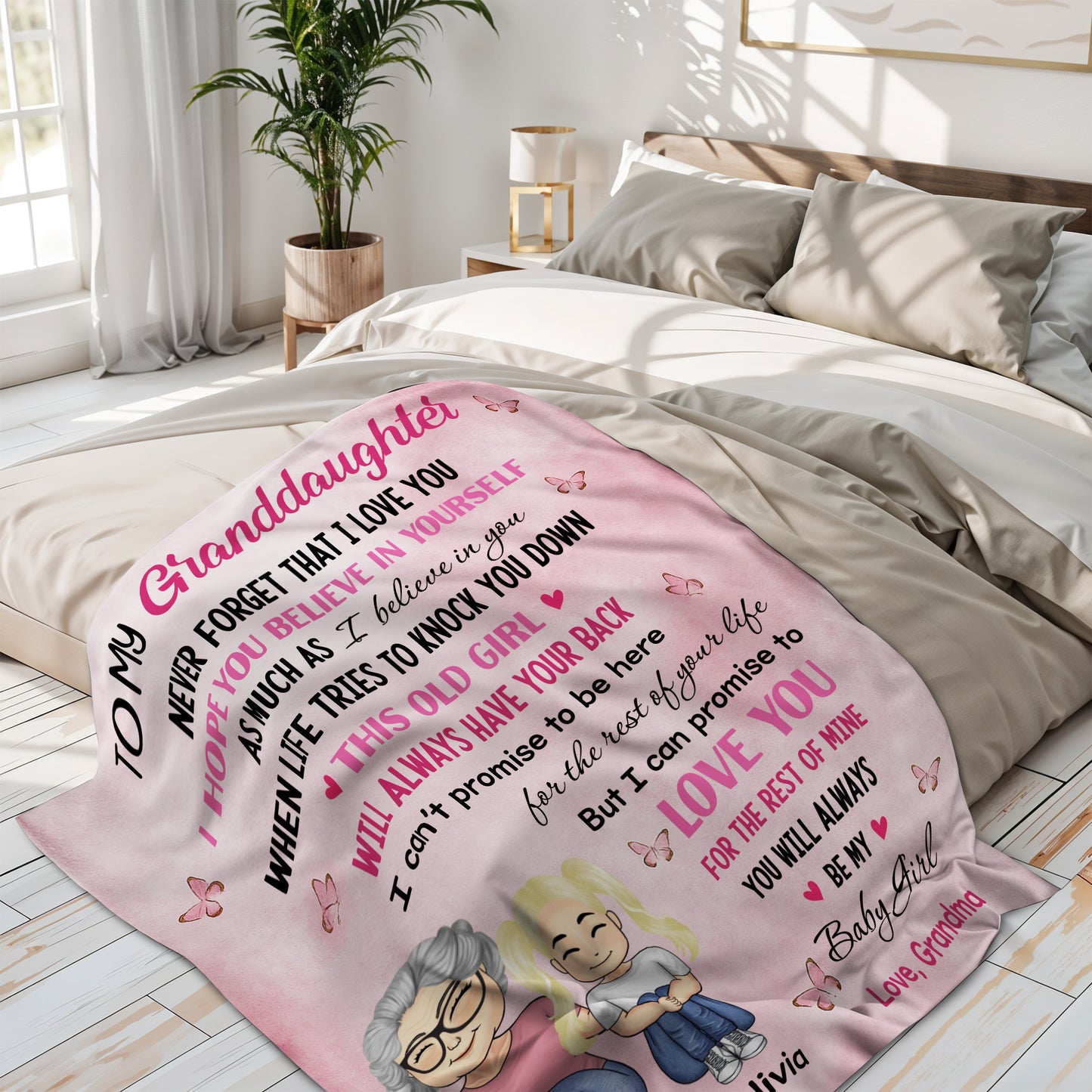 To My Granddaughter, Love Promise, Butterflies