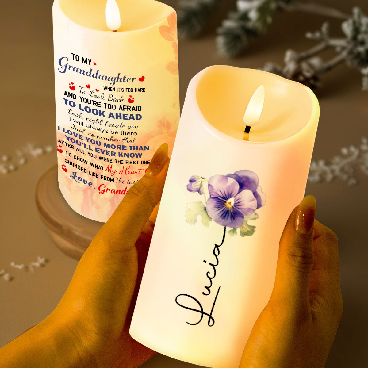 To My Granddaughter Love And Support Message With Flowers