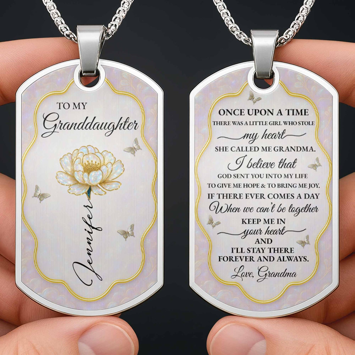 To My Granddaughter Forever My Little Girl Flower