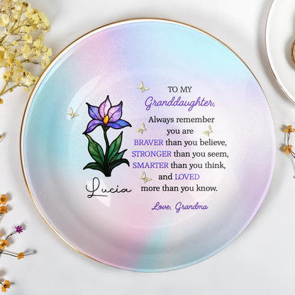 To My Granddaughter, Always Remember You Are Braver, Flower And Butterfly