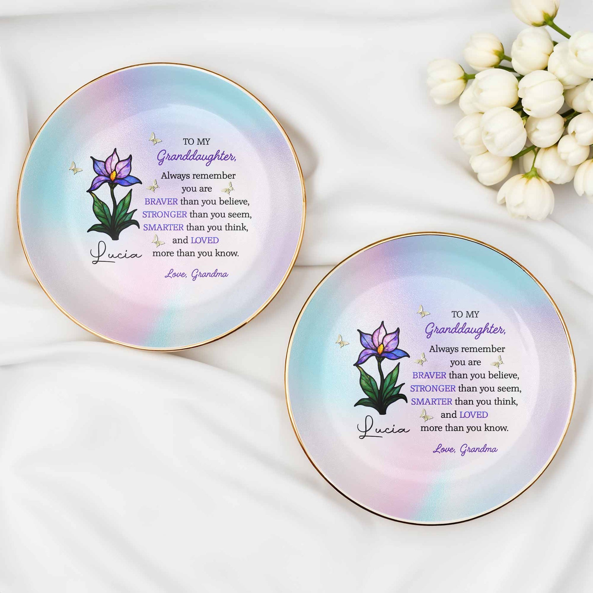 To My Granddaughter, Always Remember You Are Braver, Flower And Butterfly