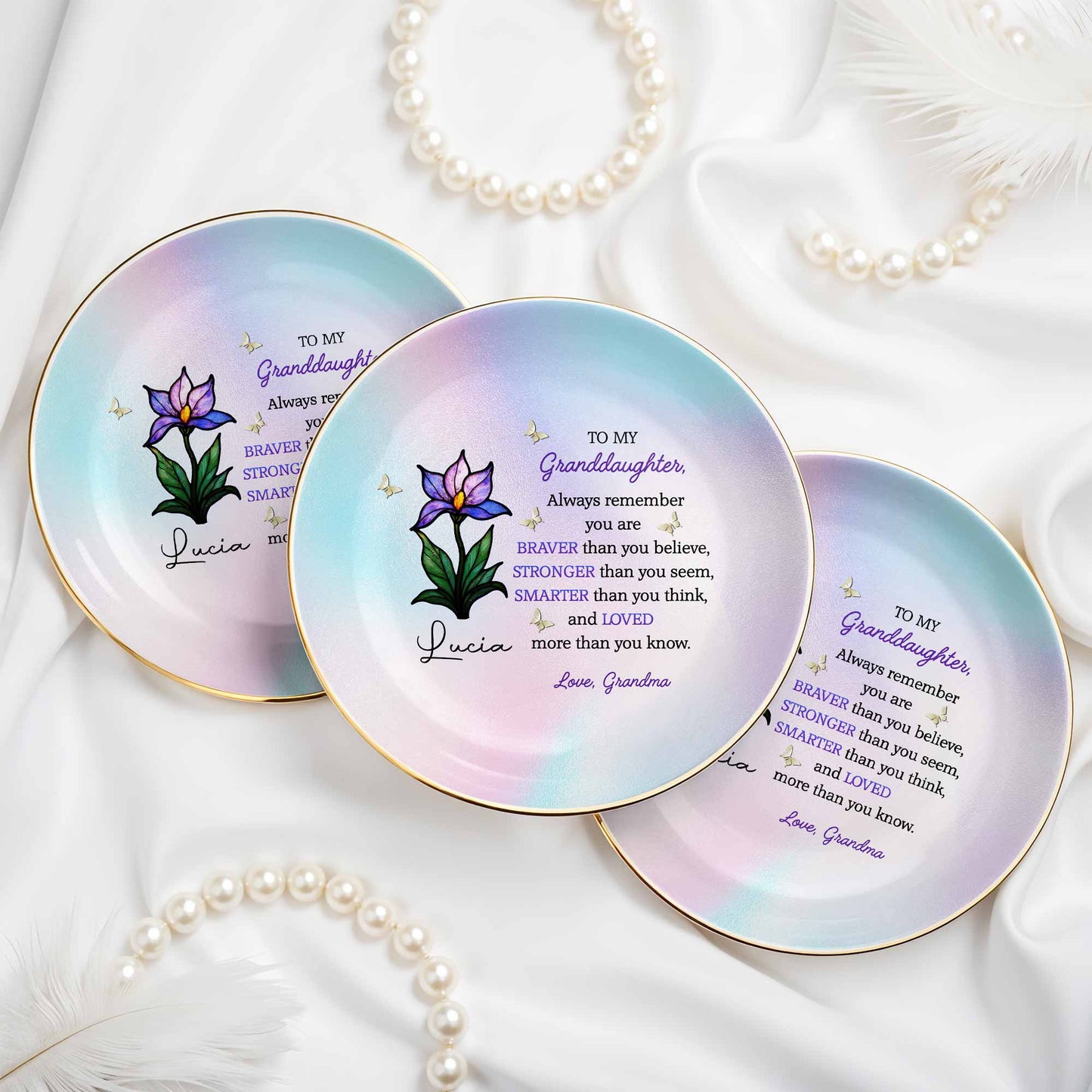 To My Granddaughter, Always Remember You Are Braver, Flower And Butterfly