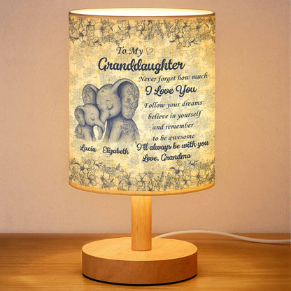 To My Granddaughter, Love Always, Elephants And Flowers