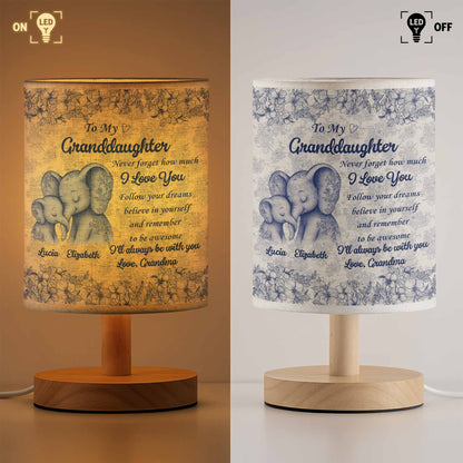 To My Granddaughter, Love Always, Elephants And Flowers