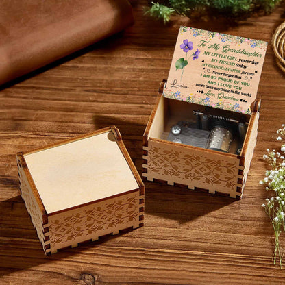 To My Granddaughter, Love Grandma, Flowers and Hearts