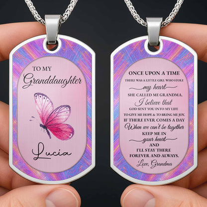 To My Granddaughter Butterfly Necklace