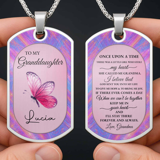 To My Granddaughter Butterfly Necklace