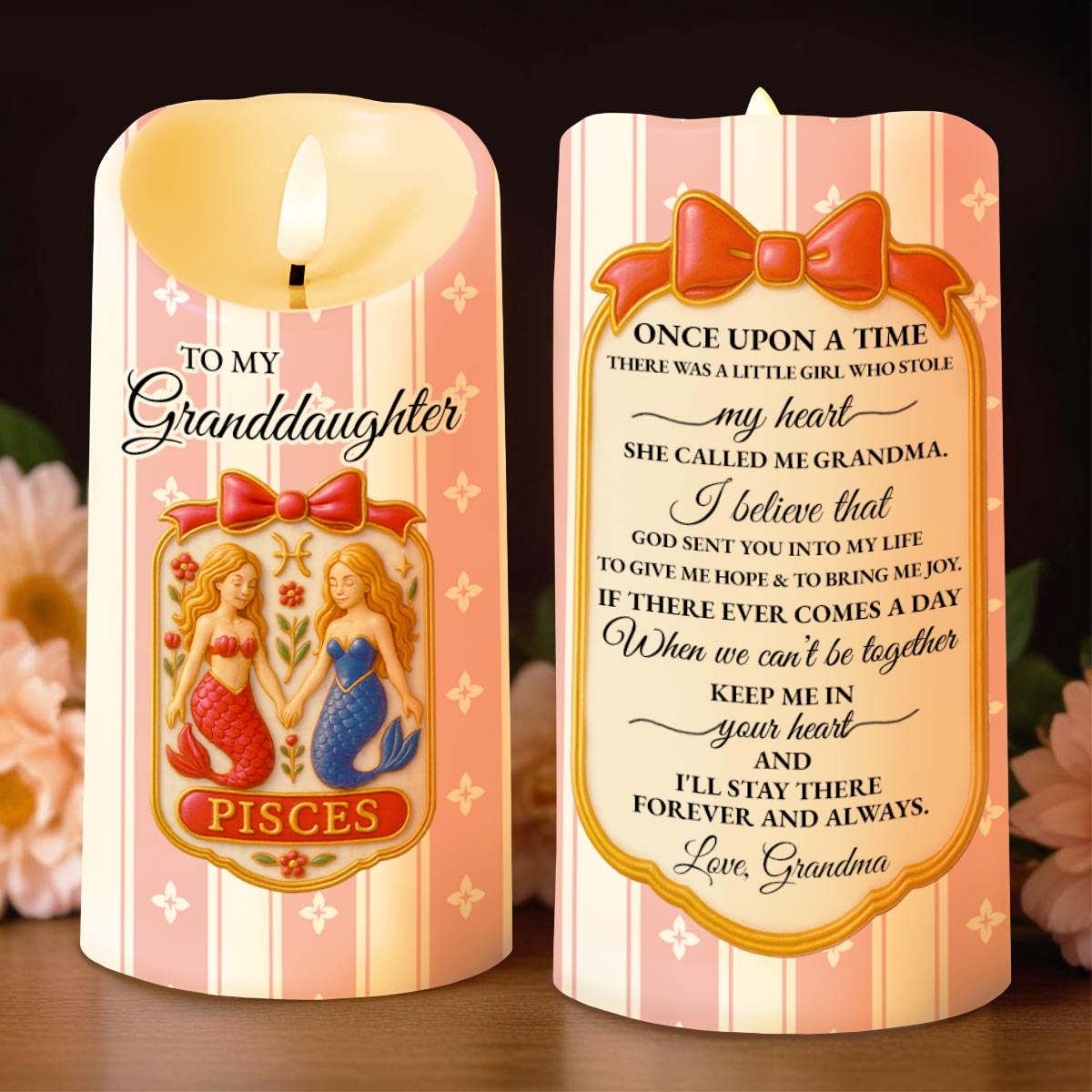 To My Granddaughter Little Girl And Zodiac Sign Keepsake