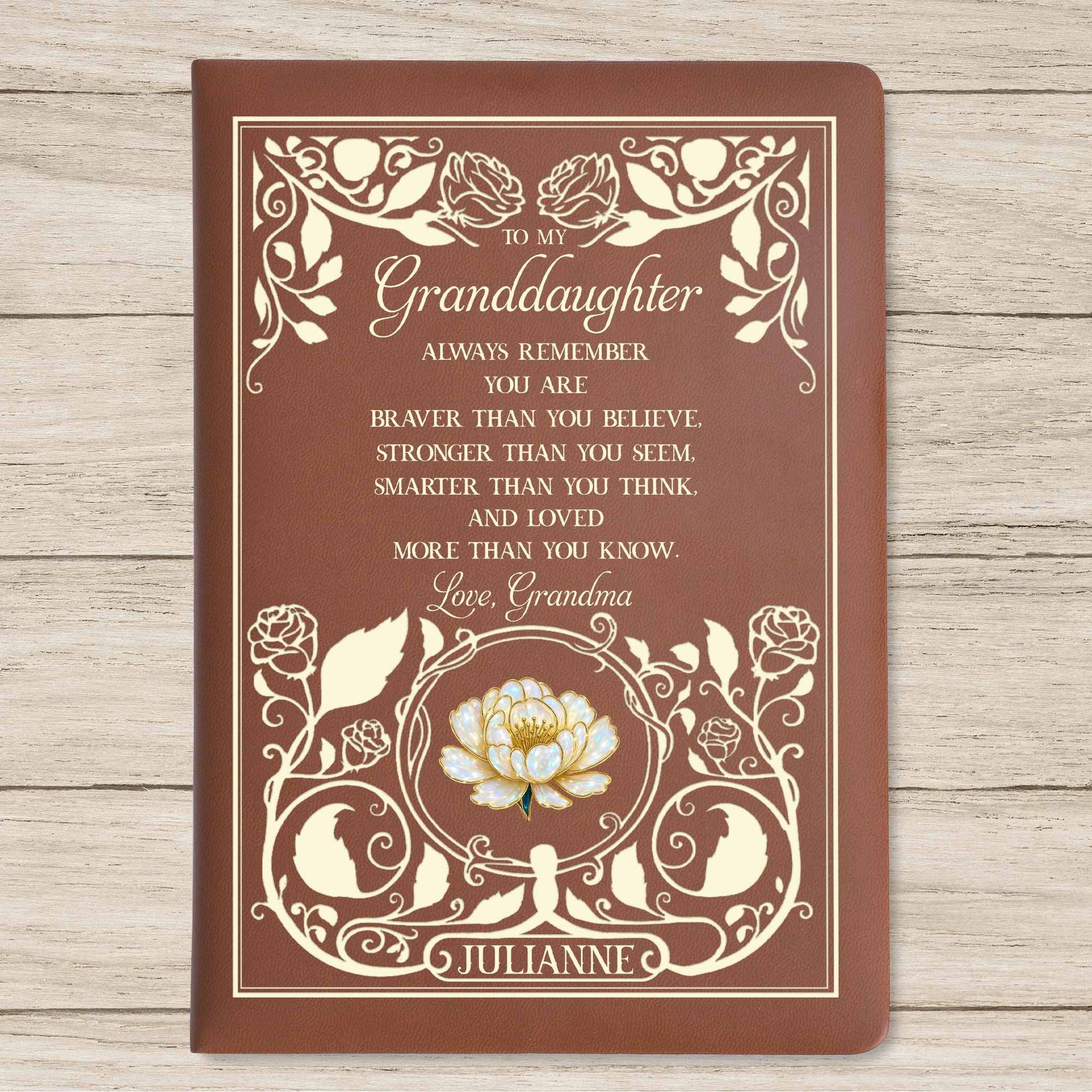 To My Granddaughter, Braver, Stronger, Smarter, Loves