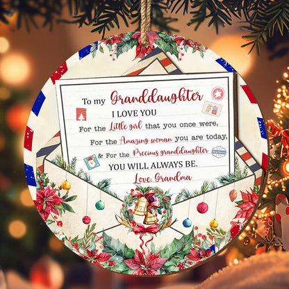 To My Granddaughter, I Love You, Christmas Motifs