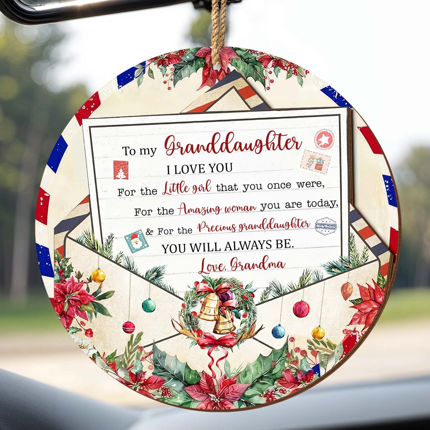 To My Granddaughter, I Love You, Christmas Motifs