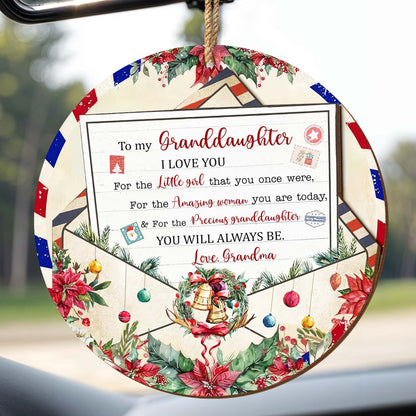 To My Granddaughter, I Love You, Christmas Motifs