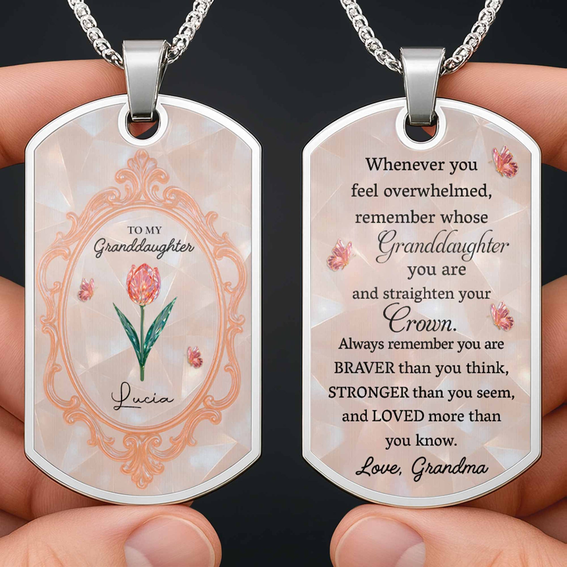 To My Granddaughter Love You Forever Flowers